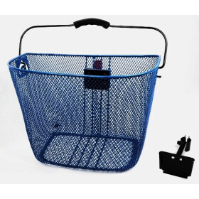 Lenkerkorb blau mit Halterung inkl Adapter schwarzer...
