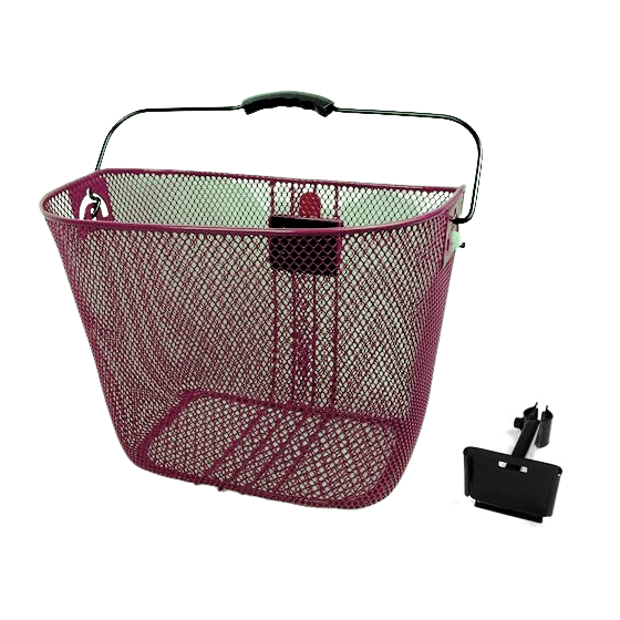 abereda Lenkerkorb bordaux rot mit Halterung inkl Adapter schwarzer Bügel