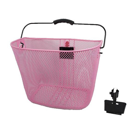 LTJ Lenkerkorb rosa mit Halterung inkl Adapter schwarzer Bügel