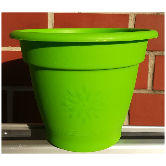 alpfa 842179 Blumenkübel Sydney mit Dekor 28 x 22 cm - limette