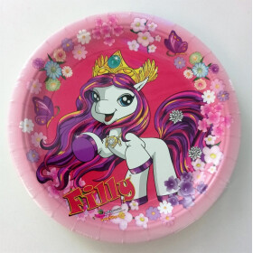 Party Pappteller FILLY Einhorn Kinderteller d=23 cm 8...