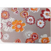 Tisch-/Platzset Blumenmotiv braun 43 x 30 cm Kunststoff