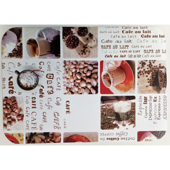 Tisch-/Platzset Coffee braun/weiß 43 x 30 cm