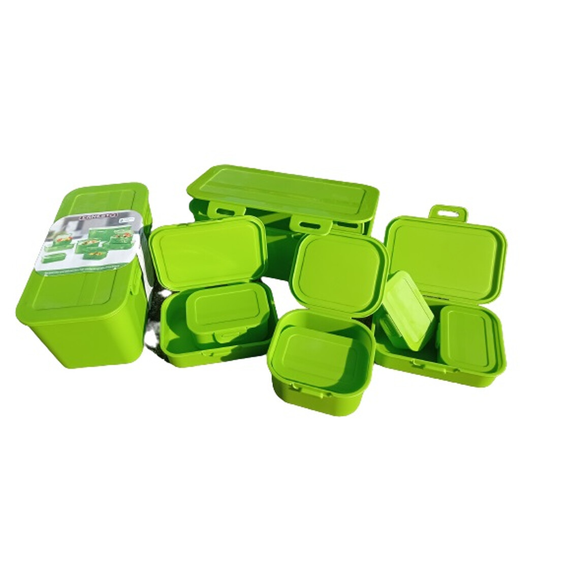 Ernesto - 7,99 8-fach Frischhaltedosen-Set € - Klickverschluss grün, mit