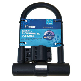 Fahrrad Sicherheits Bügelschloss Stahl schwarz Fahrradzubehör Schlösser Filmer 49400