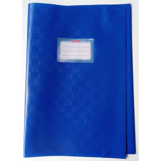 Herlitz 5204045 Heftumschlag, DIN A4, blau, baststruktur