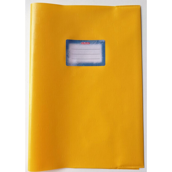 Herlitz 5204011 Heftumschlag, DIN A4, gelb, baststruktur