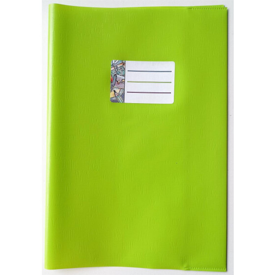 Herlitz 5204110 Heftumschlag, DIN A4, hellgrün, baststruktur