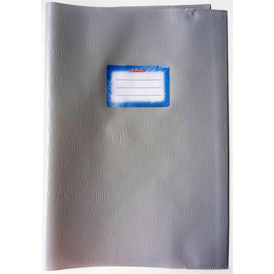 Herlitz 5204074 Heftumschlag, DIN A4, grau, baststruktur