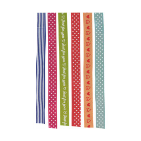 Stylex 43030 Geschenkbänder 6 x 1,5 m 6 Designs