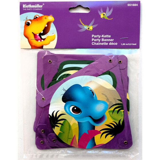 Riethmüller Party-Kette "Dino" Happy Birthday 1,80 m Länge