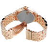 Damenuhr Armband Edelstahl rosegoldfarben Steinbesatz Analog Quartwerk