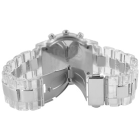 Edelstahl Damenuhr Armband Kunststoff silberfarben Analog Breda 100422500008