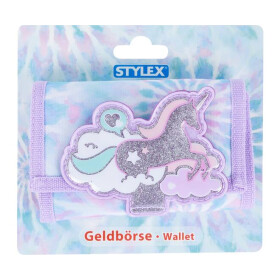 Kinder Geldbörse Einhorn Design blau/lila ca. 12,5x9x2,5cm Freizeit Schulbedarf Stylex 47071