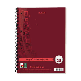 Stylex 43878 Collegeblock A4 Premiumpapier kariert...