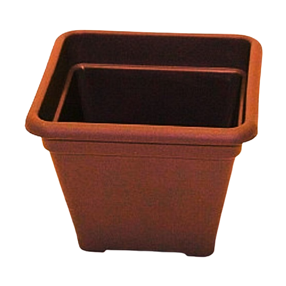 alpfa 841335 Sydney Pflanzkübel quadratisch Kunststoff 40 x 40 x 30 cm terracotta