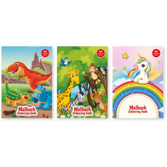 Stylex 77144 Kinder Malbuch DIN A5 Tiermotive 64 Seiten 1 Stück