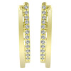 585/- Gold Klapp-Creolen, Zirkoniabesatz, Gelbgold, 14 Karat