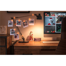 10er LED Fotoclips Lichterkette Geschenk Timer-Funktion warmweiß Dekobedarf Goobay 60249