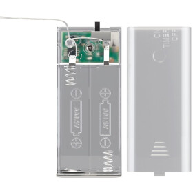 LED Lichterkette Kugeln & Schleifen Silberdraht 10 LED´s Bastel Dekobedarf Beleuchtung Goobay 60269