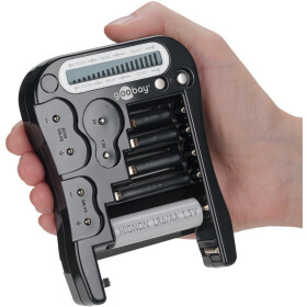 LCD Batterietester schwarz Standard- und Fotobatterien Knopfzellen Elektronik Messgeräte Goobay 64889