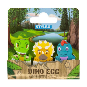 Radiergummi Radierer 3er-Set Tiermotiv "Dino"