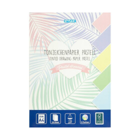Tonzeichenpapier DIN A4 5 Pastellfarben 110 g/m² 20...