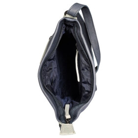 Damen Tasche Umhängetasche Leder blau / hellgrün 25 x 27 x 7,5 cm Leonardo Verrelli