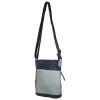 Damen Tasche Umhängetasche Leder blau / hellgrün 25 x 27 x 7,5 cm Leonardo Verrelli