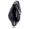 Damen Tasche Umhängetasche Leder blau / hellgrün 25 x 27 x 7,5 cm Leonardo Verrelli