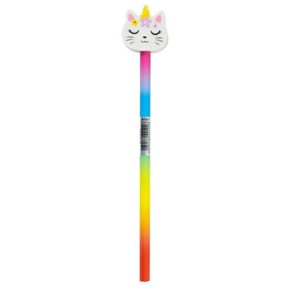 Bleistift mit Radiergummi Catmotiv Schaftbedruckung 1 Stück