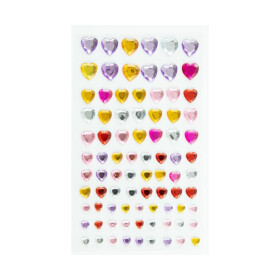 Schmucksteine HERZ selbstklebend Bastelarbeiten Karten...