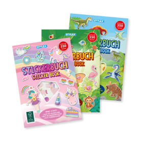 Stickerbuch Thema TIERE 350 Sticker DIN A5 12 Seiten
