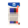 Kugelschreiber 4 x Blau, 2 x Rot 2 x Schwarz 1,0mm Stärke Schule Bürobedarf Stylex 30094