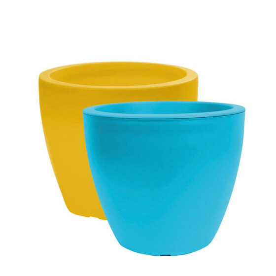 Kunststoff Pflanzkübel LINEA, d= 20 cm, H= 17 cm gelb-orange