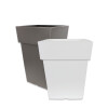 Kunststoff Pflanzkübel LINEA EDGE TAUPE 27 x 27 cm, H= 34 cm eckig