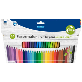 Stylex 64305 Fasermalstifte, 30 Stück, recycelt