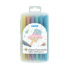 Stylex 64017 Glitzerfasermalstifte 6 Farben pastell