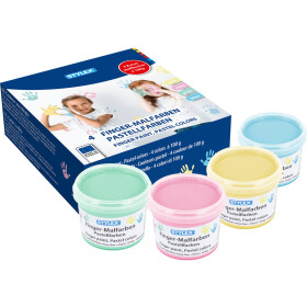 Stylex 28953 Pastell Fingerfarben 4 x 100g - gelb,...