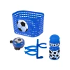 Ventura Kunststoff Kinder Korb Set Fussball blau inkl. Klingel Trinkflasche 300 ml