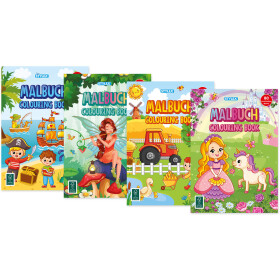 Stylex 77081 Malbuch Kinder DIN A4 80 Motive zum Ausmalen EINHORN-Deckblattmotiv