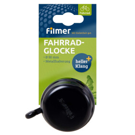 Fahrradklingel Glocke schwarz 55mm Stahl Halterung Metall...
