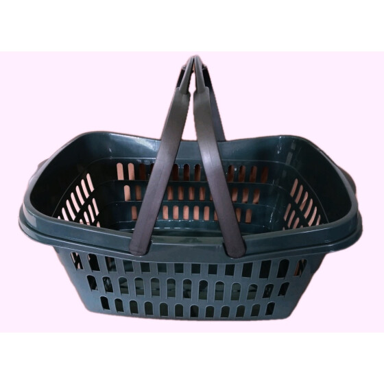 Wäschekorb mit Bügel / Einkaufskorb 60x37,5x28cm DUNKELGRAU