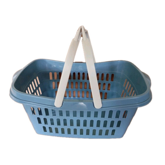 Wäschekorb mit Bügel / Einkaufskorb 60x37,5x28cm BLAUGRAU