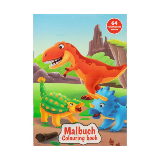 Stylex 77144 Kinder Malbuch DIN A5 Tiermotiv DINO 64 Seiten 1 Stück