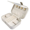 Schmuck Aufbewahrungsbox Reise Schmuckbox Spiegel grau Kunstleder 11,5 x 16 x 5 cm