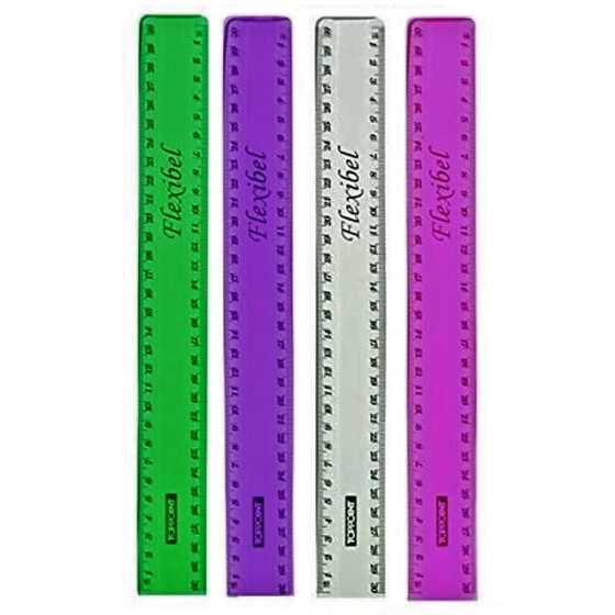 Stylex Lineal GRÜN transparent biegsam 30 cm Länge bruchsicher