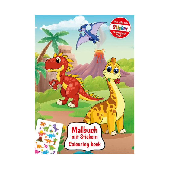 Stylex 77077 Sticker-Malbuch Motiv DINO DIN A4 1 Stück