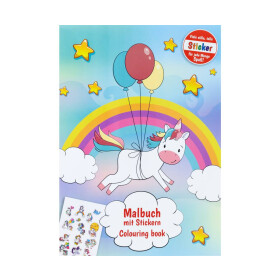 Stylex 77077 Sticker-Malbuch Motiv EINHORN DIN A4 1...