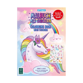 Stylex 77077 Sticker-Malbuch Motiv EINHORN DIN A4 1 Stück